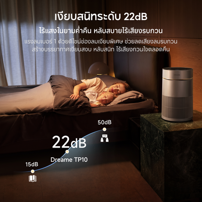 [พรีออเดอร์ 30 วัน] Dreame Air Purifier TP10 | เครื่องฟอกอากาศ | ไส้กรอง 3 ปี | FCADR 160m³/h | PCADR 280m³/h | HEPA H13 | 117ตร.ม. | กินไฟต่ำ 20W | เงียบ 22dB