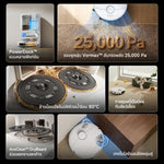 Load image into Gallery viewer, [NEW] Dreame L50 Ultra CE หุ่นยนต์ดูดฝุ่นถูพื้น ดูดแรง 25,000Pa ซักผ้าถูด้วยน้ำร้อน 80°C ล้าง อบแห้ง เติมน้ำอัตโนมัติ
