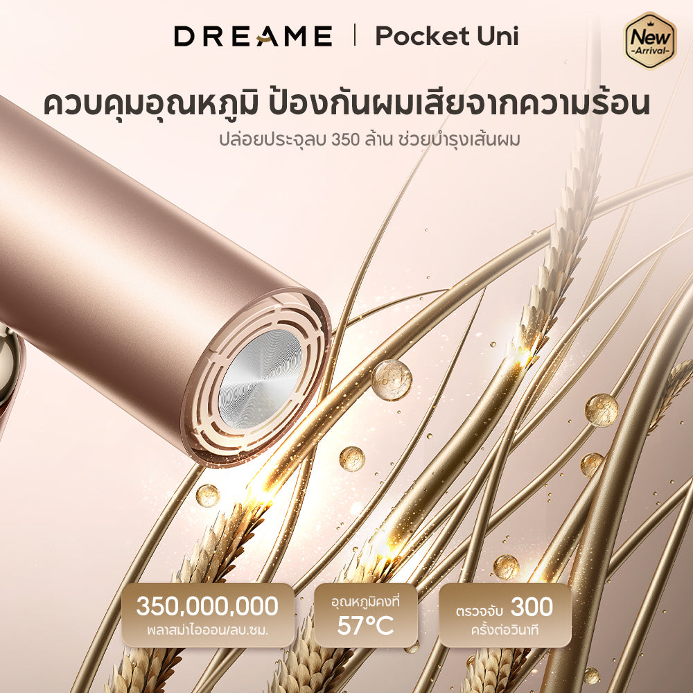 Dreame Pocket Uni High-Speed Hair Dryer ไดร์เป่าผม ความเร็วสูง พับได้ พกง่าย เป่าแห้งไว เปลี่ยนทรงได้ - Dreame Thailand