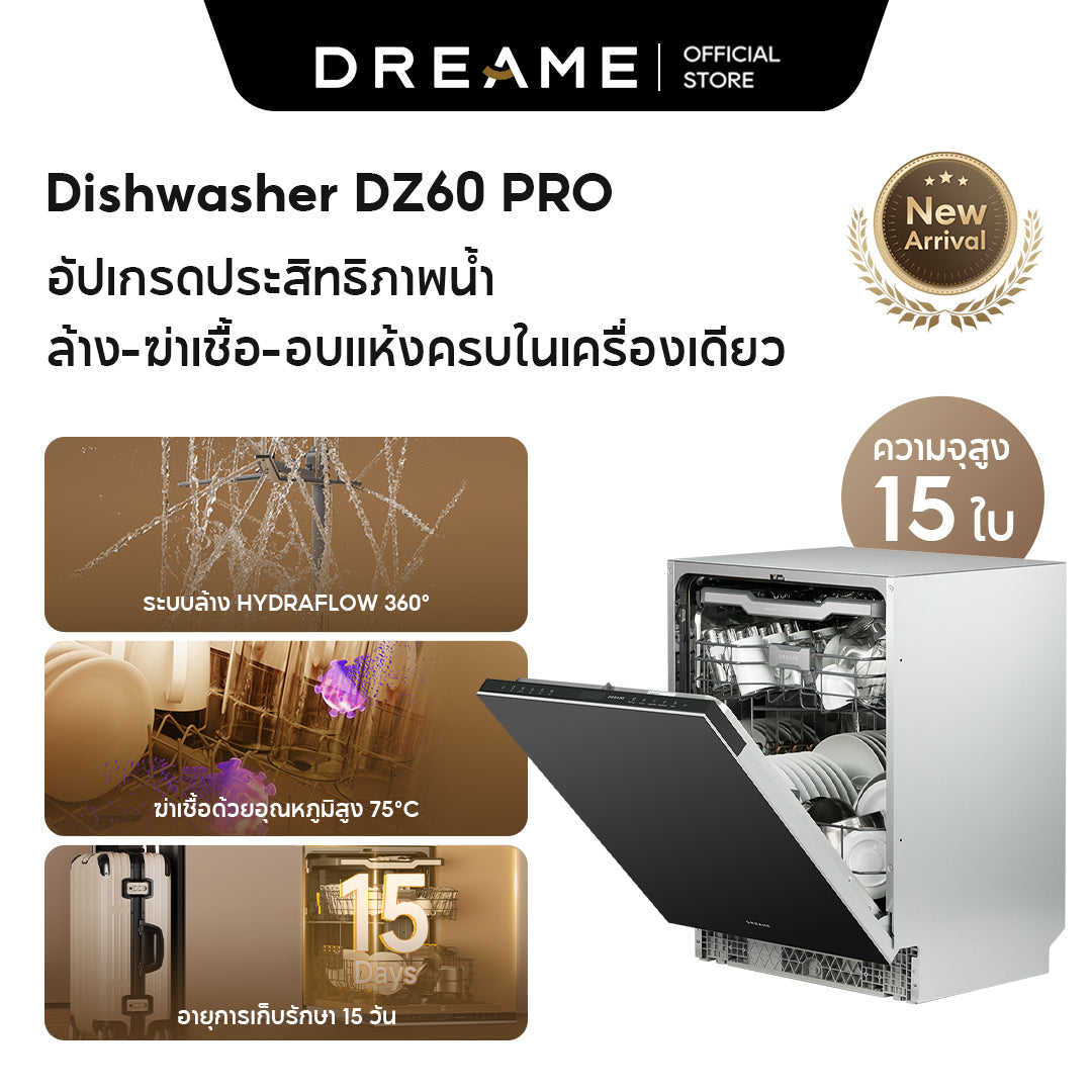 [เปิดตัวใหม่] เครื่องล้างจาน Dreame DZ60 Pro