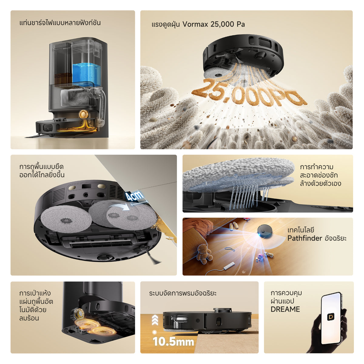 [HOT] Dreame D30 Ultra Robot Vacuum 25000Pa ดูดฝุ่นถูพื้นอัตโนมัติ ล้างผ้าเอง MopExtend เลี่ยงสิ่งกีดขวางอัจฉริยะ - Dreame Thailand