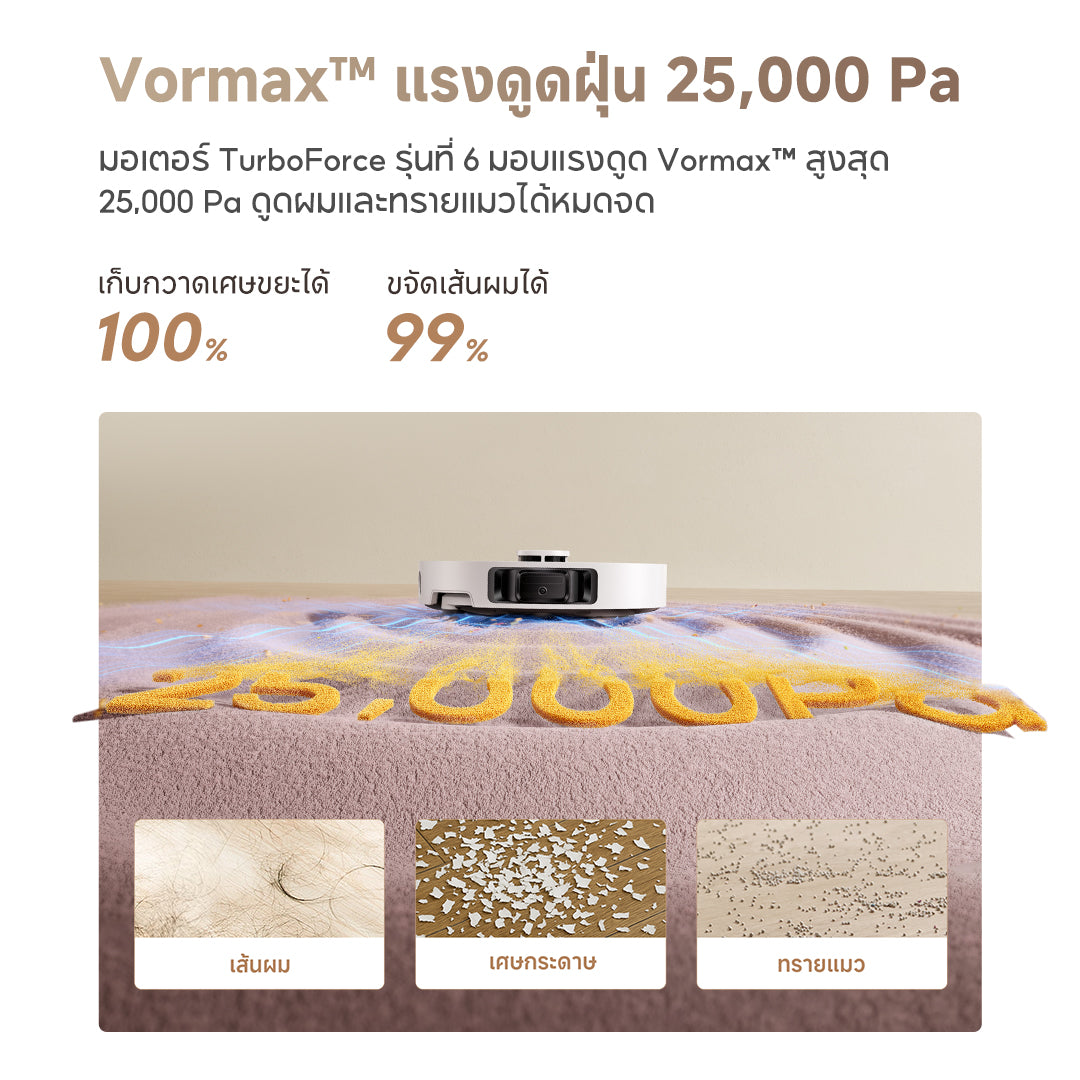 [ใหม่ล่าสุด] Dreame L10s Ultra Gen 3 25,000Pa แบต 5200mAh ทำงาน 231 นาที ถูพื้น ล้างผ้า อบแห้ง ควบคุมผ่านแอป - Dreame Thailand