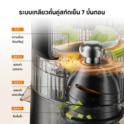 [พรีออเดอร์ 15 วัน] Dreame SJ60 / SJ30 Slow Juicer | ถอดง่าย ล้างสะดวก | เครื่องสกัดน้ำผลไม้แบบเย็น 7 | ขั้นตอน แรงบิดสูง 45 N·m | ความจุ 2 ลิตร | ปราศจากสาร BPA - Dreame Thailand