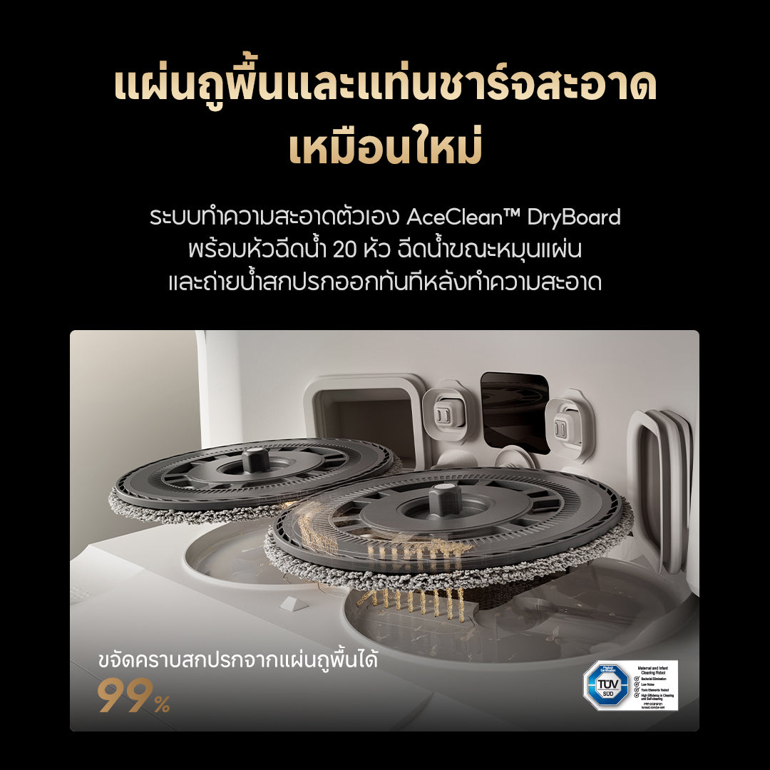 [NEW] Dreame L50 Ultra CE หุ่นยนต์ดูดฝุ่นถูพื้น ดูดแรง 25,000Pa ซักผ้าถูด้วยน้ำร้อน 80°C ล้าง อบแห้ง เติมน้ำอัตโนมัติ