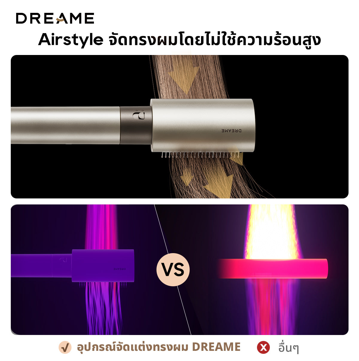 [HOT] Dreame AirStyle 5-in-1 Hair Drying & Styling System เครื่องจัดแต่งทรงผม เป่าผม ม้วนผมอัตโนมัติ ลอนเรียบ หวีเป่า
