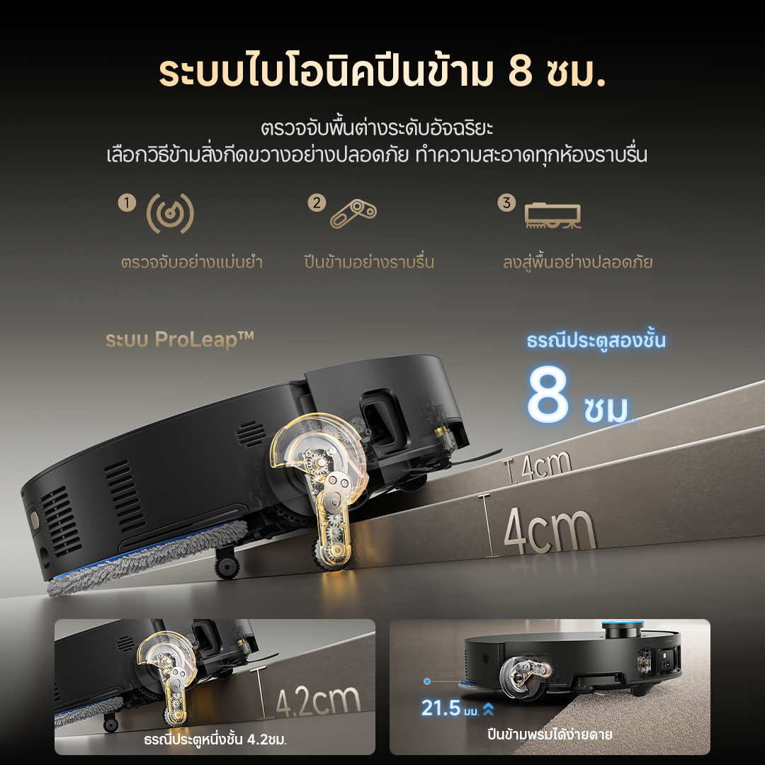 [NEW2025]Dreame Matrix10 Ultra Robot Vacuum and Mop ฟังก์ชันสลับหัวถูหลายแบบ แรงดูดสูงสุด30kPa ซักผ้าม็อปด้วยน้ำร้อน100℃ - Dreame Thailand