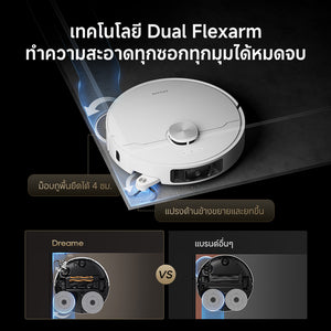 [NEW 2025] Dreame L40S Ultra Robot Vacuum Cleaner หุ่นยนต์ดูดฝุ่นถูพื้น แขนไบโอนิคคู่ ดูดแรง 19,000Pa ถูสะอาด อัตโนมัติ