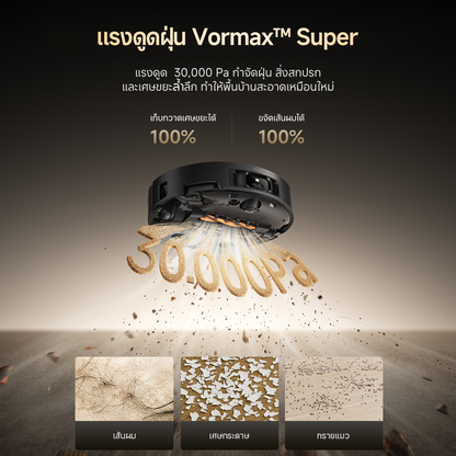 [NEW2025]Dreame Matrix10 Ultra Robot Vacuum and Mop ฟังก์ชันสลับหัวถูหลายแบบ แรงดูดสูงสุด30kPa ซักผ้าม็อปด้วยน้ำร้อน100℃ - Dreame Thailand