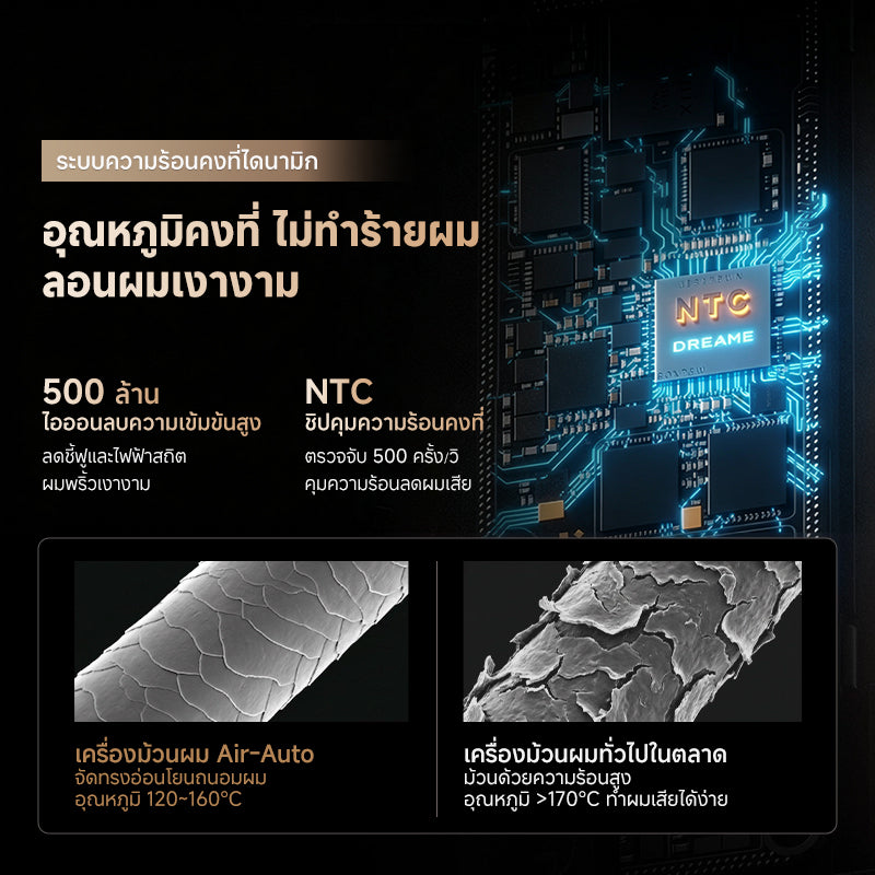 [พรีออเดอร์ 30 วัน] Dreame Air-Auto เครื่องม้วนผมอัตโนมัติ แกนม้วน 32มม. ไอออนลบ 500ล้าน ม้วนเข้า-ออก ล็อกลอนลมเย็น ผมไม่พันกัน - Dreame Thailand