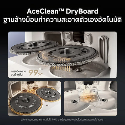 [NEW 2025] Dreame L40S Ultra Robot Vacuum Cleaner หุ่นยนต์ดูดฝุ่นถูพื้น แขนไบโอนิคคู่ ดูดแรง 19,000Pa ถูสะอาด อัตโนมัติ - Dreame Thailand