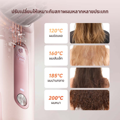 [พรีออเดอร์ 30 วัน] Dreame Sleek แปรงหวีผมตรง ไร้สาย ไอออนลบ 1500ล้าน ยกโคนผม5D เรียบในครั้งเดียว ถอดแบตขึ้นเครื่อง ชาร์จมือถือได้ - Dreame Thailand