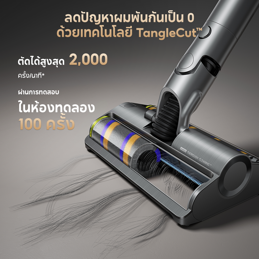 [2026 NEW] Dreame Air Vacuum Cleaner เบา 1.1กก. แปรงลูกกลิ้งคู่ หมุน 360° แรงดูด 100AW ไฟส่อง 300° กรองละเอียด 99.99% - Dreame Thailand