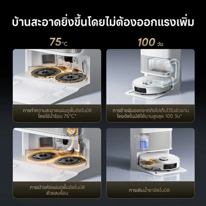 [NEW 2025] Dreame L40S Ultra Robot Vacuum Cleaner หุ่นยนต์ดูดฝุ่นถูพื้น แขนไบโอนิคคู่ ดูดแรง 19,000Pa ถูสะอาด อัตโนมัติ - Dreame Thailand