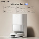 โหลดภาพลงในตัวดูแกลเลอรี, [Hot] Dreame Bot L10s Ultra Gen 2 Robot Vacuum and Mop Cleaner หุ่นยนต์ดูดฝุ่น ถูพื้น ซักผ้าถู อบผ้าแห้ง - Dreame Thailand
