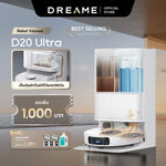 โหลดภาพลงในตัวดูแกลเลอรี, [BEST SELLING] Dreame Bot D20 Ultra Robot Vacuum Cleaner 13,000Pa หุ่นยนต์ดูดฝุ่น ถูพื้น ซักผ้า อบผ้าแห้ง เติม-ระบายน้ำอัตโนมัติ - Dreame Thailand
