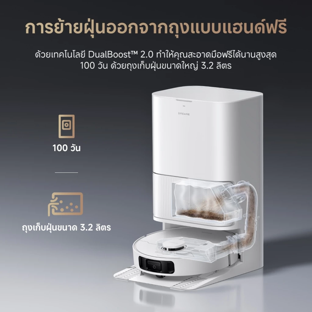 [NEW] Dreame Bot D20 Ultra Robot Vacuum Cleaner 13,000Pa หุ่นยนต์ดูดฝุ่น ถูพื้น ซักผ้า อบผ้าแห้ง เติม-ระบายน้ำอัตโนมัติ