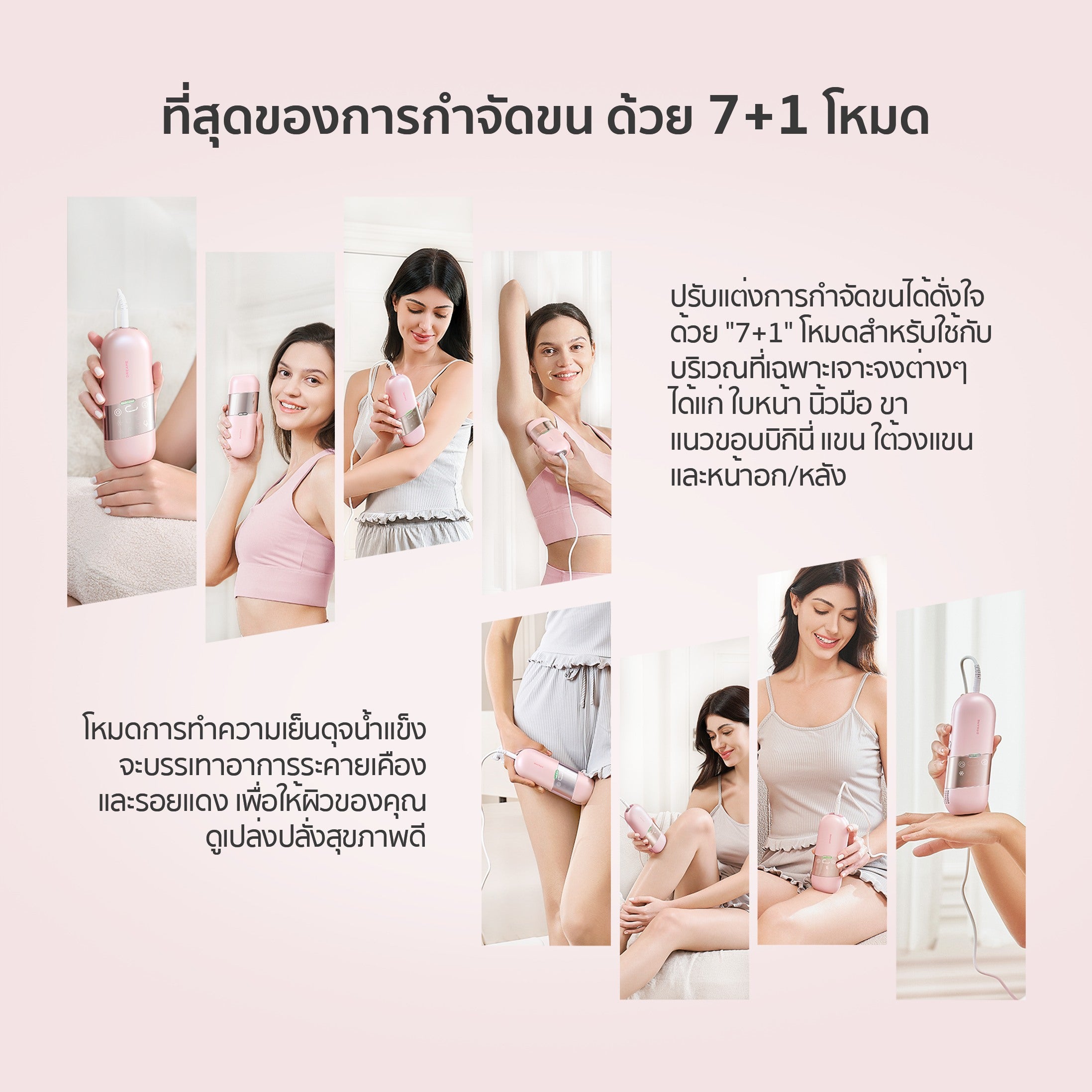 Dreame Sapphire IPL Hair Removal 21J เครื่องเลเซอร์กำจัดขนแบบ IPL Ice-Cooling 8 ระดับ ปกป้องผิวจากความร้อน - Dreame Thailand
