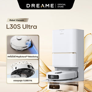 Dreame Bot L30s Ultra Robot Vacuum หุ่นยนต์ดูดฝุ่นถูพื้น ถูพื้น ซักผ้าถู อบผ้า แรงดูดสูงถึง 11,000Pa