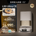 โหลดภาพลงในตัวดูแกลเลอรี, [NEW] Dreame L50 Ultra CE หุ่นยนต์ดูดฝุ่นถูพื้น ดูดแรง 25,000Pa ซักผ้าถูด้วยน้ำร้อน 80°C ล้าง อบแห้ง เติมน้ำอัตโนมัติ
