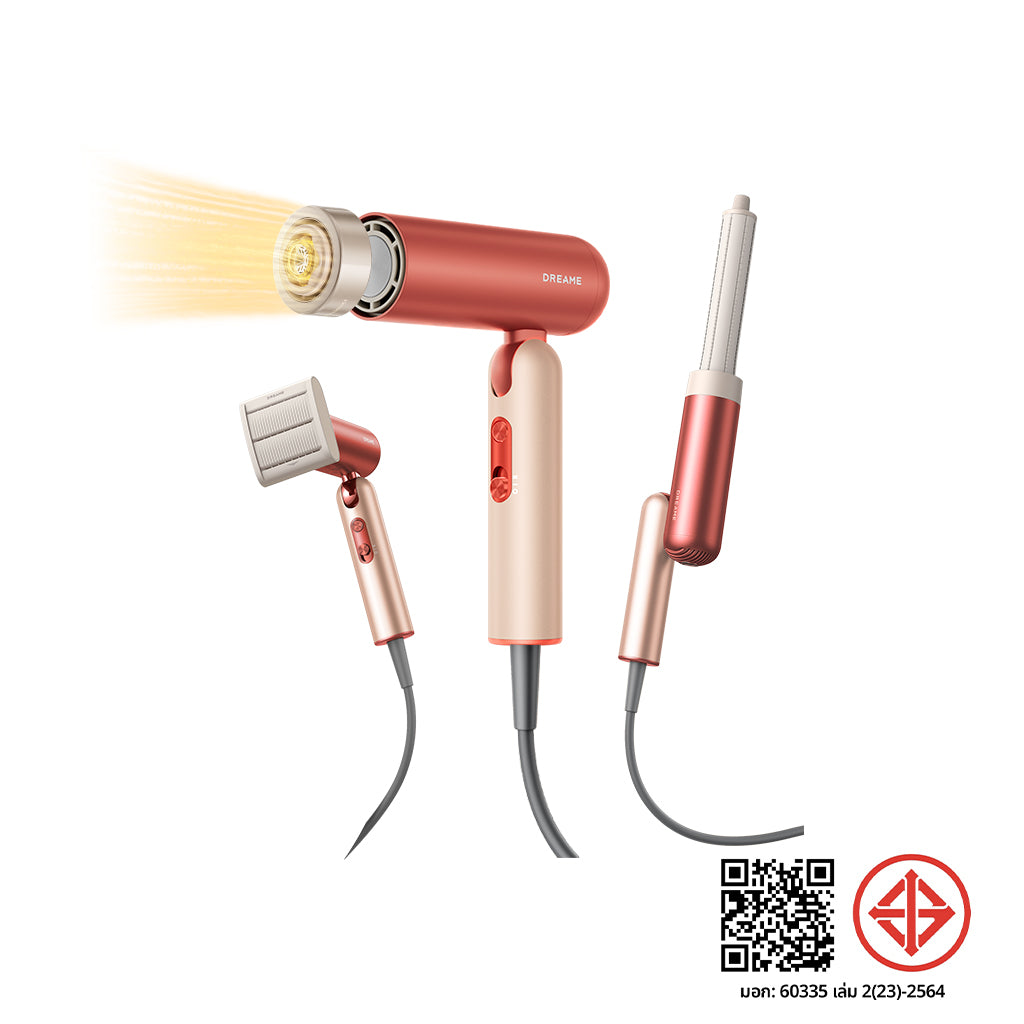 [NEW] Dreame Pocket Pro High-Speed Hair Dryer 300 ล้านไอออนลบ ลมแรง 70 ม./วินาที บำรุงผม พร้อมหัวเป่าหลากหลายทรง - Dreame Thailand