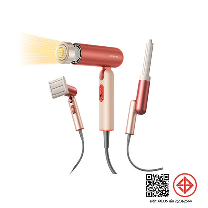[NEW] Dreame Pocket Pro High-Speed Hair Dryer 300 ล้านไอออนลบ ลมแรง 70 ม./วินาที บำรุงผม พร้อมหัวเป่าหลากหลายทรง - Dreame Thailand