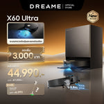 Load image into Gallery viewer, [Pre-order] Dreame X60 Ultra หุ่นยนต์ดูดฝุ่นถูพื้น บาง 7.95ซม. ข้ามสูง 8.8ซม. แขนคู่ ดูดแรง 36000Pa ซักร้อน100°C PowerDock - Dreame Thailand
