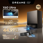 โหลดภาพลงในตัวดูแกลเลอรี, [พรีออเดอร์ 20 วัน] Dreame X60 Ultra หุ่นยนต์ดูดฝุ่นถูพื้น บาง 7.95ซม. ข้ามสูง 8.8ซม. แขนคู่ ดูดแรง 36000Pa ซักร้อน100°C PowerDock - Dreame Thailand
