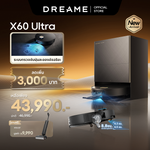 โหลดภาพลงในตัวดูแกลเลอรี, Dreame X60 Ultra หุ่นยนต์ดูดฝุ่นถูพื้น บาง 7.95ซม. ข้ามสูง 8.8ซม. แขนคู่ ดูดแรง 36000Pa ซักร้อน100°C PowerDock - Dreame Thailand
