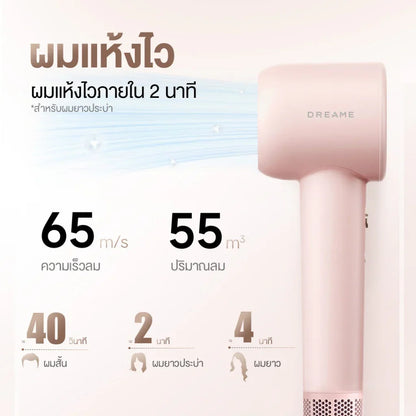 [HOT] Dreame Hair Gleam High-Speed Hair Dryer ไดร์เป่าผมความเร็วสูง เป่าแห้งใน 2 นาที ดูแลเส้นผมด้วยไอออนลบ - Dreame Thailand